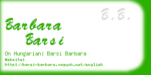 barbara barsi business card